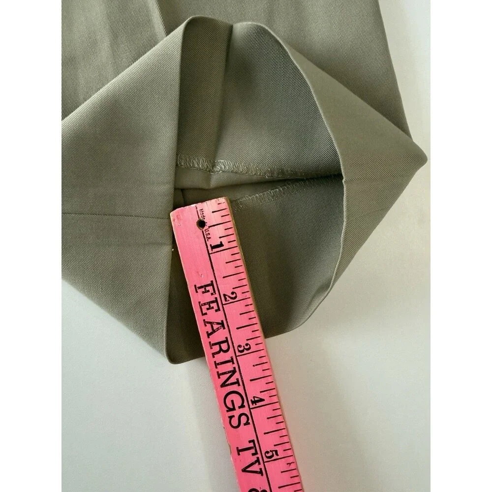 Brooks Brothers 1818 Madison Wool Dress Pants 35x32 Tan Flat Front